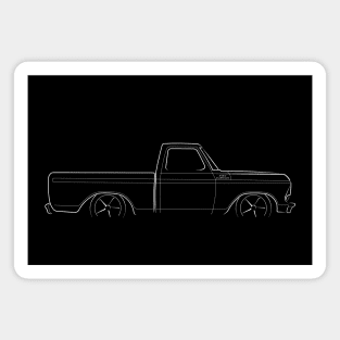 1979 Ford F-150 pickup - profile stencil, white Magnet